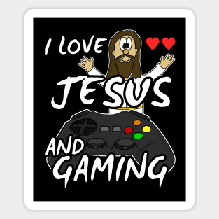 I Love Jesus And Gaming Christian Gamer Magnet